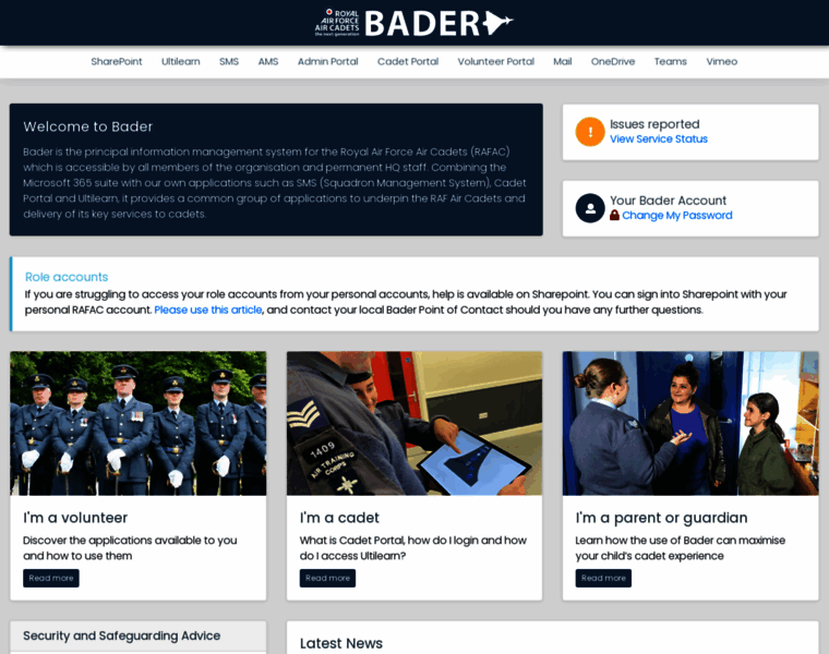 Bader.mod.uk thumbnail