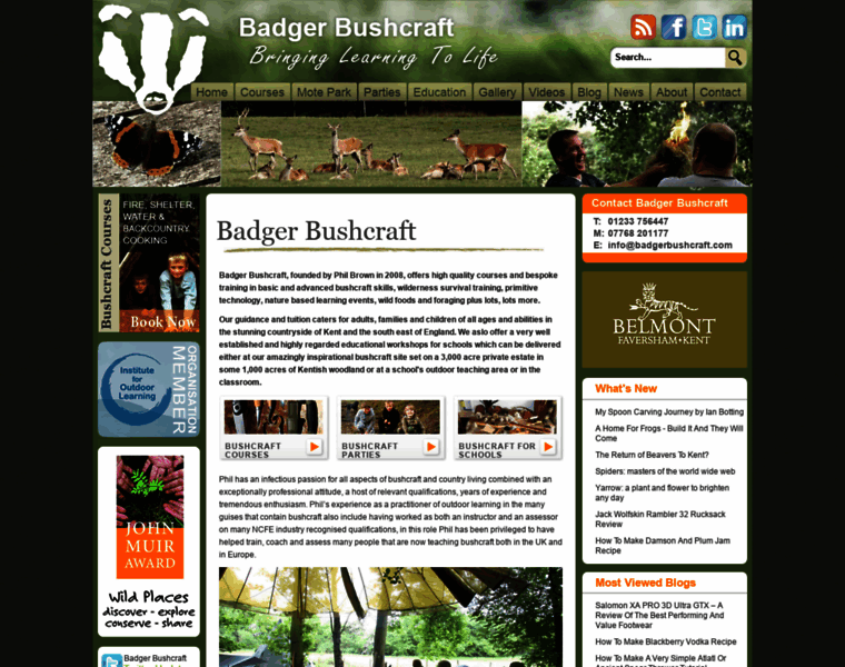 Badgerbushcraft.com thumbnail
