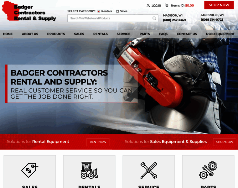 Badgercontractorsrental.com thumbnail
