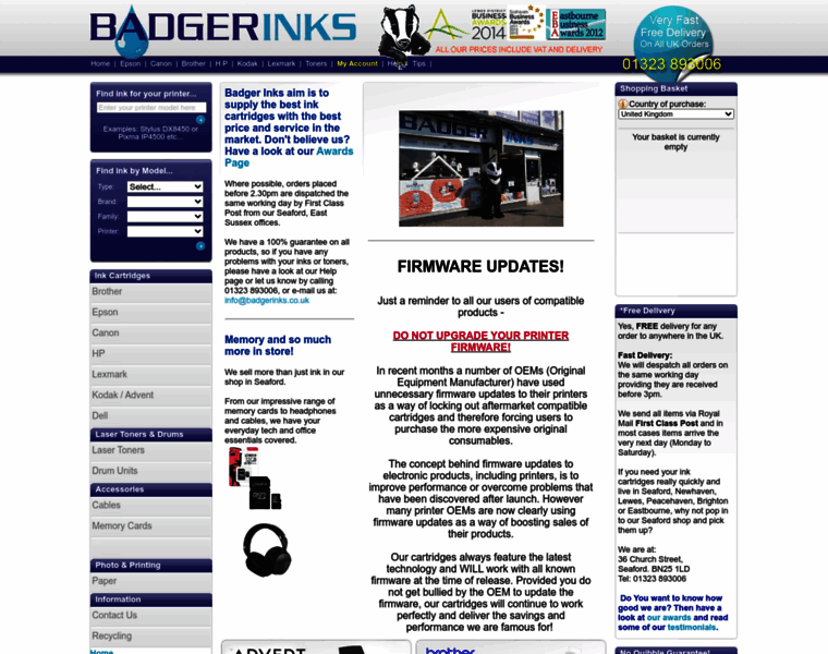 Badgerinks.co.uk thumbnail