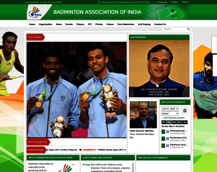 Badmintonindia.org thumbnail