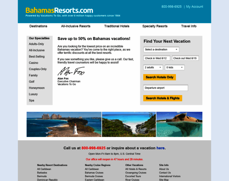 Bahamasresorts.com thumbnail