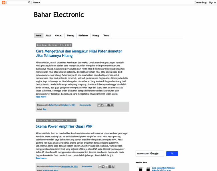 Baharelectronic.com thumbnail
