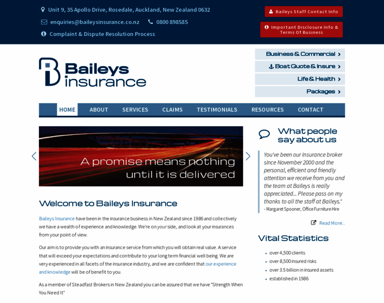 Baileysinsurance.co.nz thumbnail