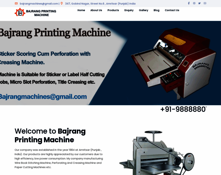 Bajrangprintingmachines.com thumbnail