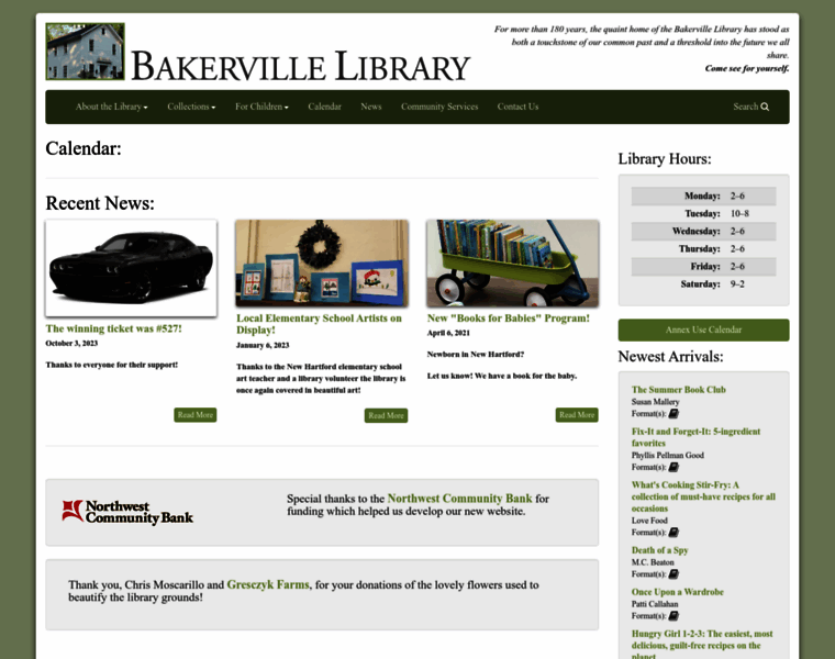Bakervillelibrary.org thumbnail