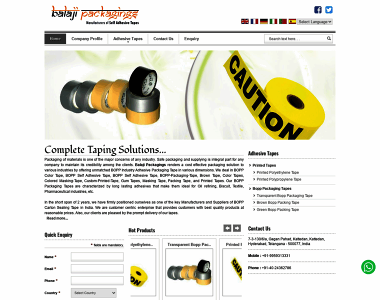 Balajipackagings.com thumbnail