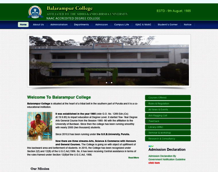Balarampurcollege.in thumbnail