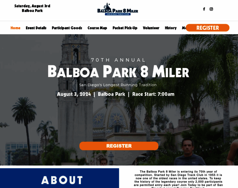 Balboapark8miler.com thumbnail