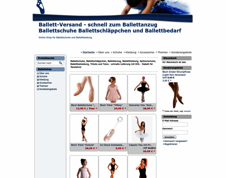 Ballett-versand.de thumbnail