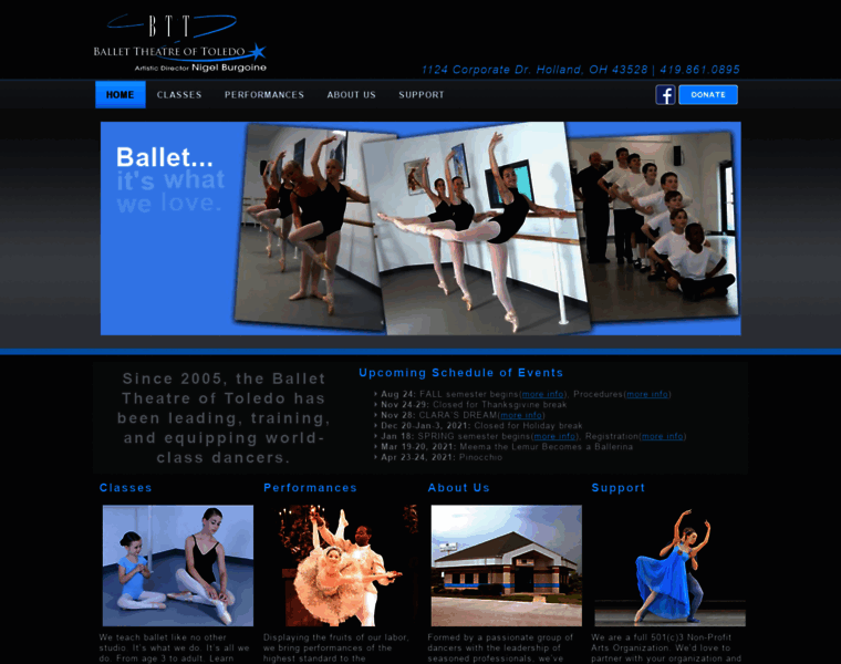 Ballettheatreoftoledo.org thumbnail