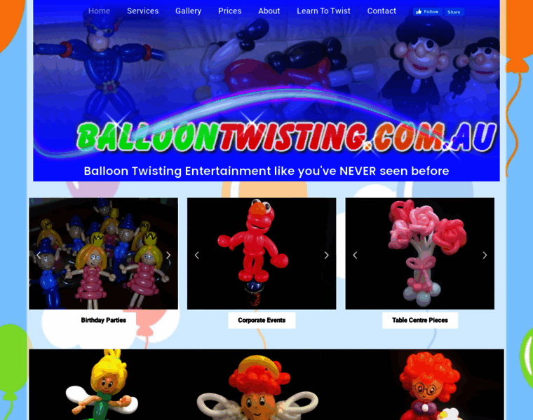 Balloontwisting.com.au thumbnail