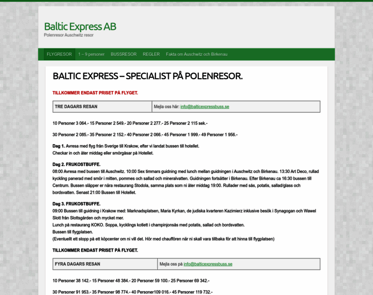 Balticexpressbuss.se thumbnail