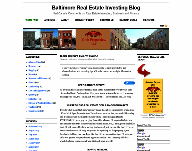 Baltimorerealestateinvestingblog.com thumbnail