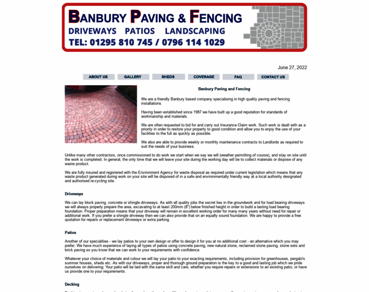 Banburypavingandfencing.co.uk thumbnail