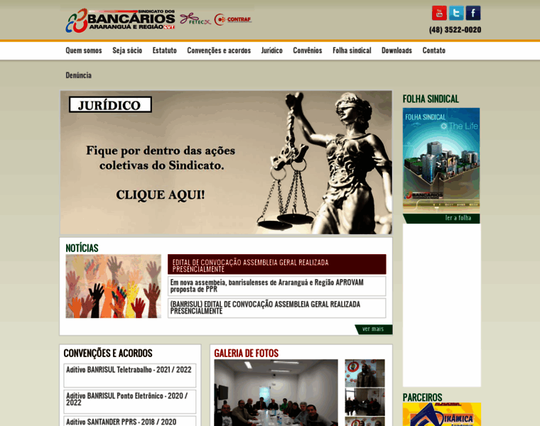 Bancariosararangua.com.br thumbnail