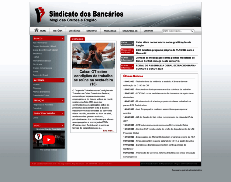 Bancariosmogi.com.br thumbnail