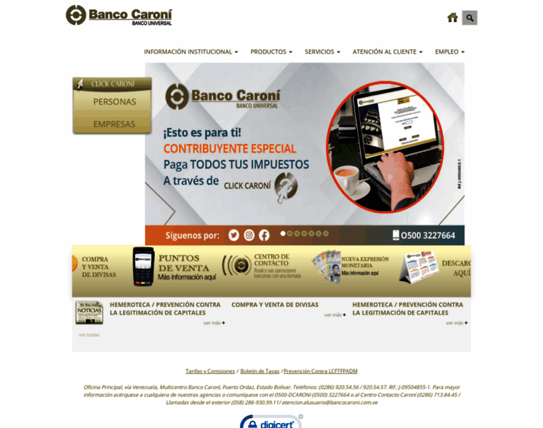 Bancocaroni.com.ve thumbnail
