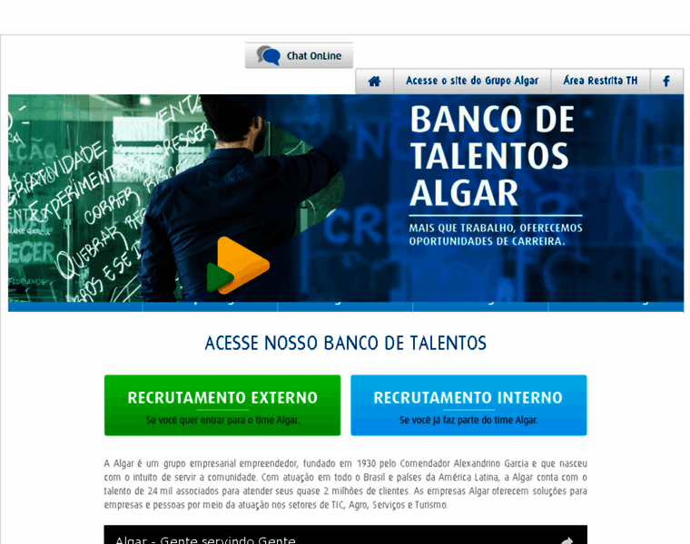 Bancodetalentosalgar.com.br thumbnail