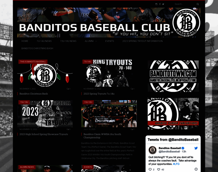 Banditosbaseballclub.com thumbnail