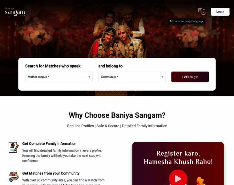 Baniya.sangam.com thumbnail