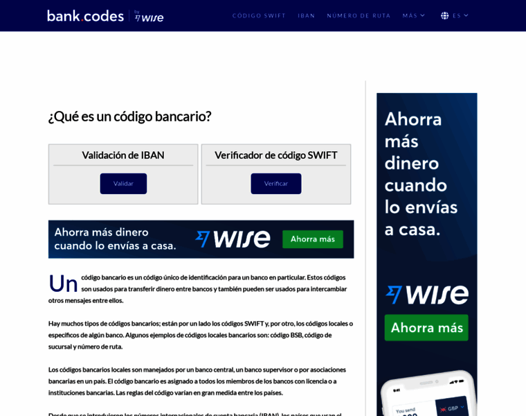 Bank-codes.es thumbnail