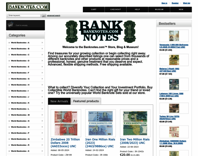 Banknotes.com thumbnail
