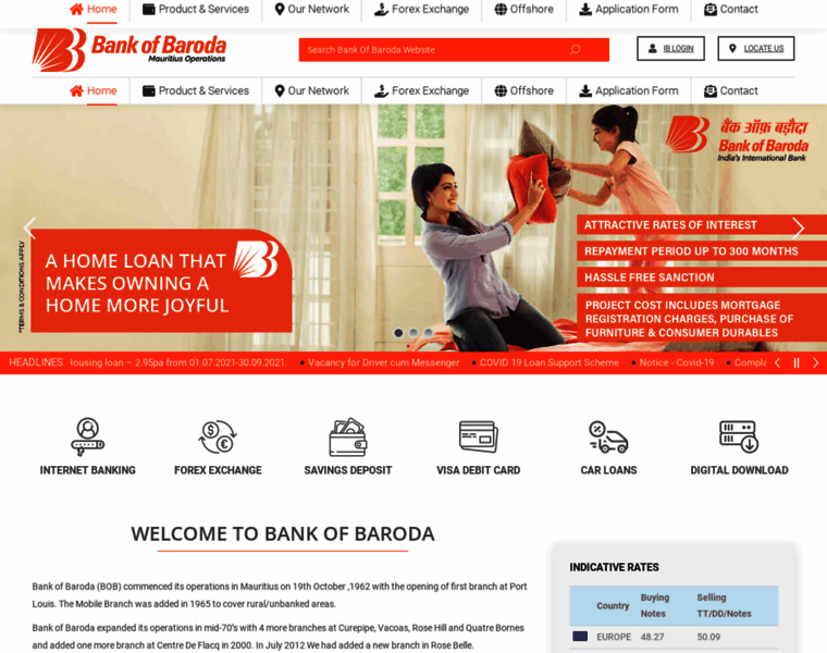 Bankofbaroda-mu.com thumbnail