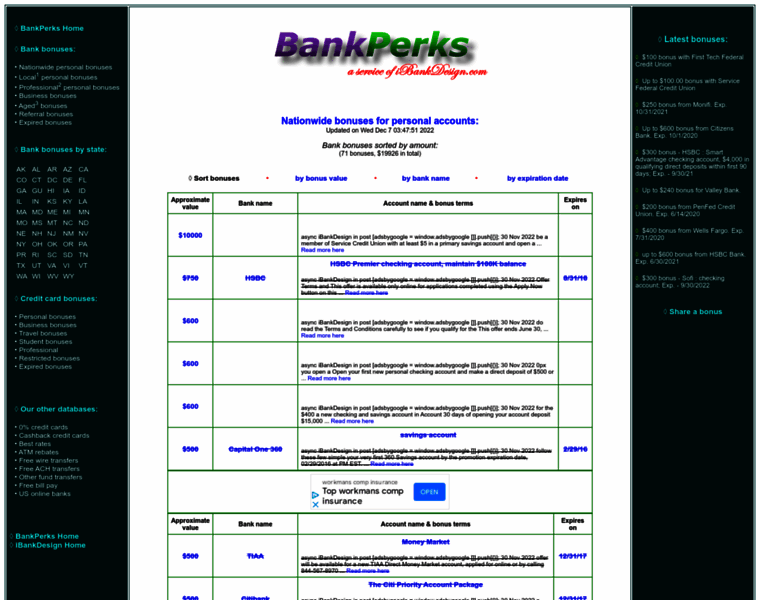 Bankperks.com thumbnail
