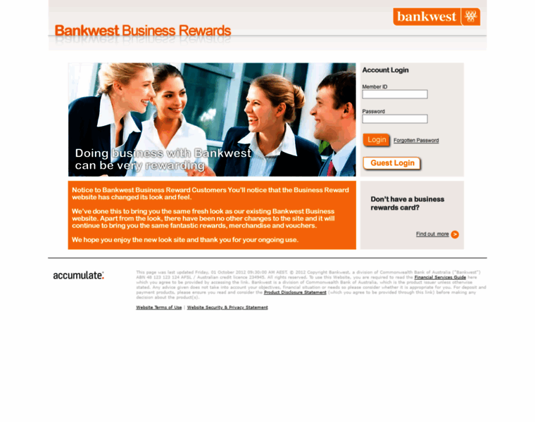 Bankwestbusinessrewards.com.au thumbnail