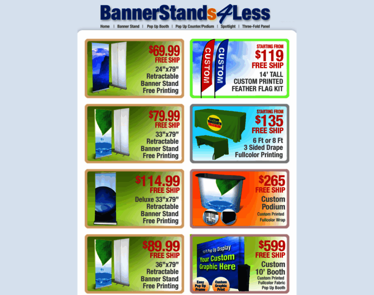 Bannerstands4less.com thumbnail