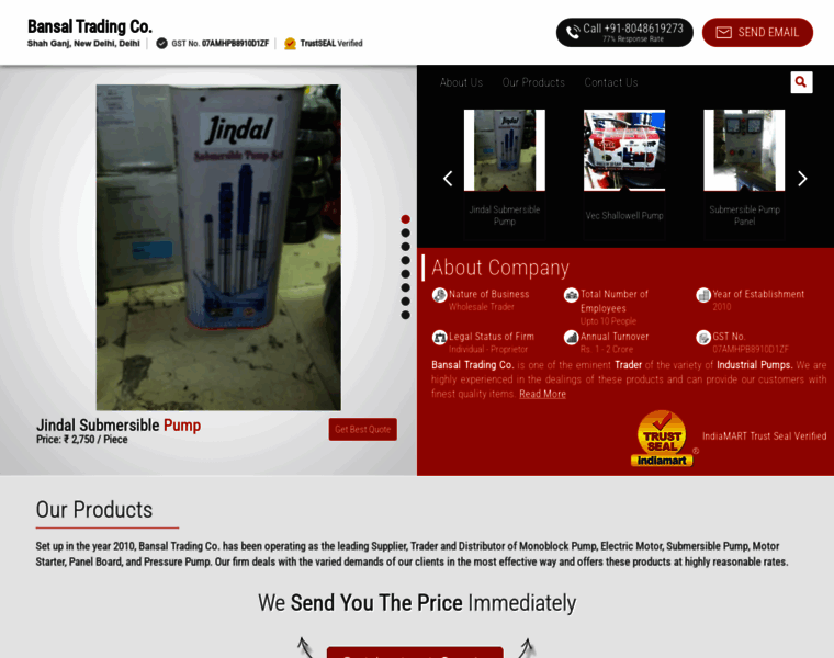 Bansaltradingco.com thumbnail