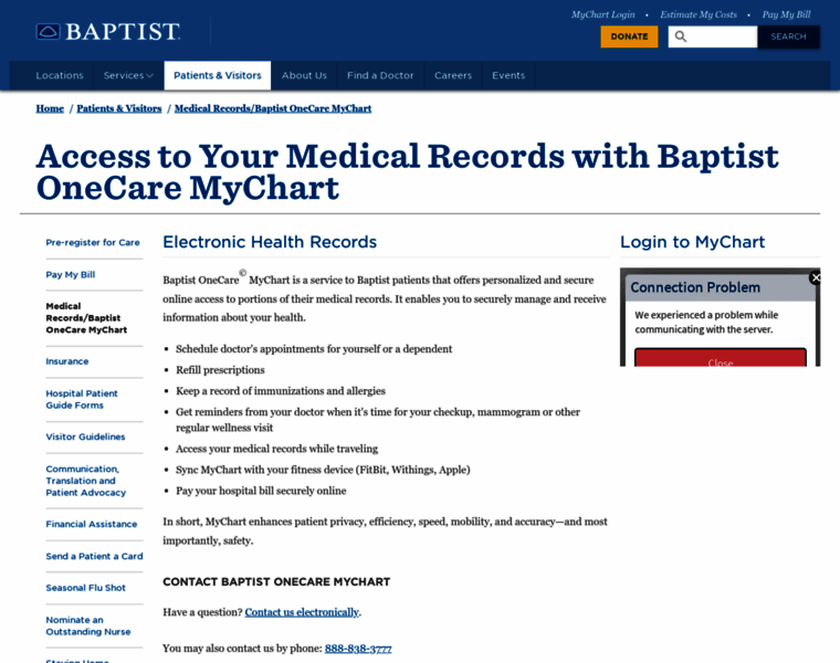 Baptistonecare.org thumbnail