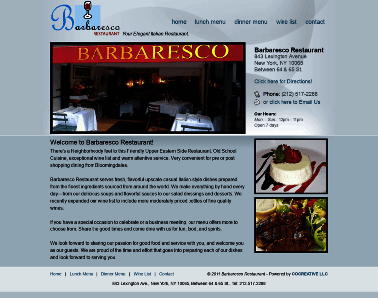 Barbarescorestaurant.com thumbnail