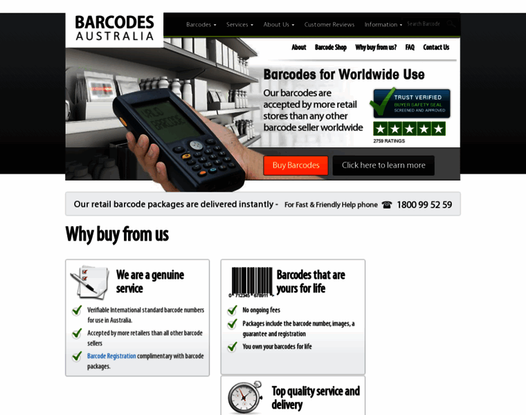 Barcodesaustralia.com thumbnail