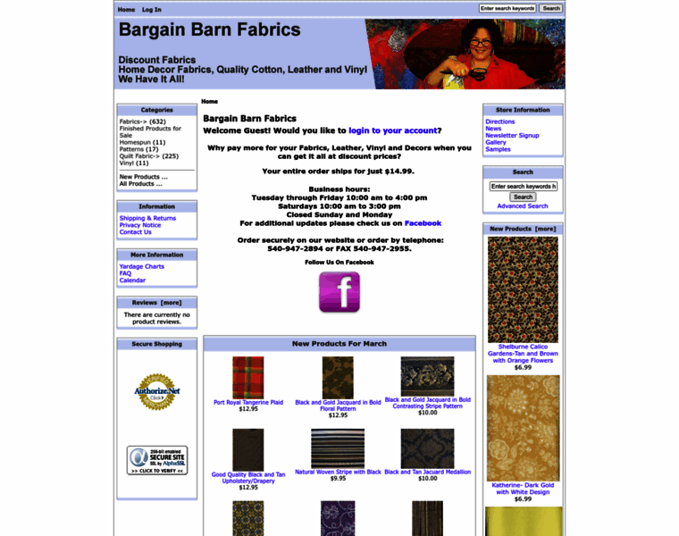 Bargainbarnfabrics.com thumbnail