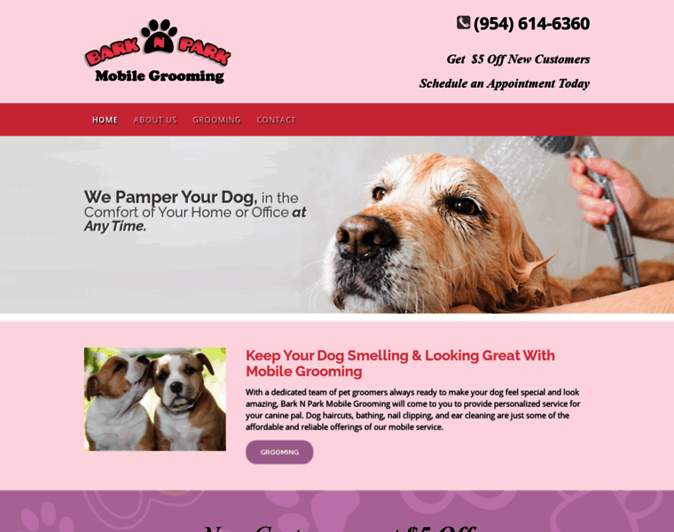 Barknparkgrooming.com thumbnail
