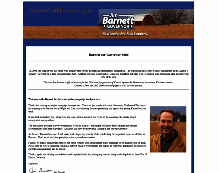 Barnettforgovernor.com thumbnail