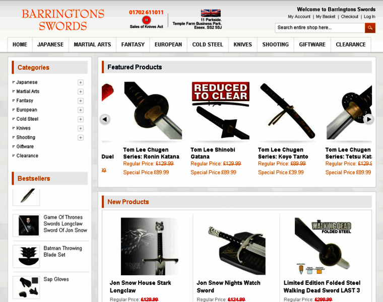 Barringtons-swords.com thumbnail