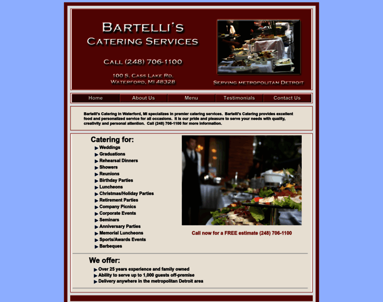 Bartelliscatering.com thumbnail
