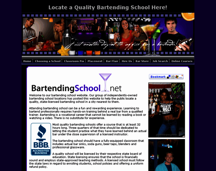 Bartendingschool.net thumbnail