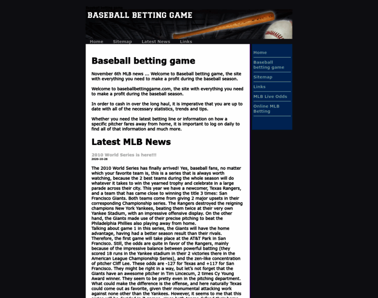 Baseballbettinggame.com thumbnail