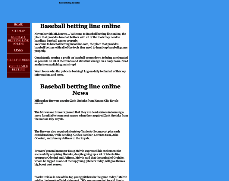 Baseballbettinglineonline.com thumbnail