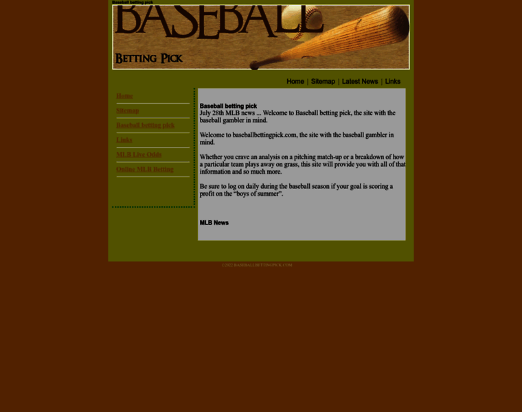 Baseballbettingpick.com thumbnail