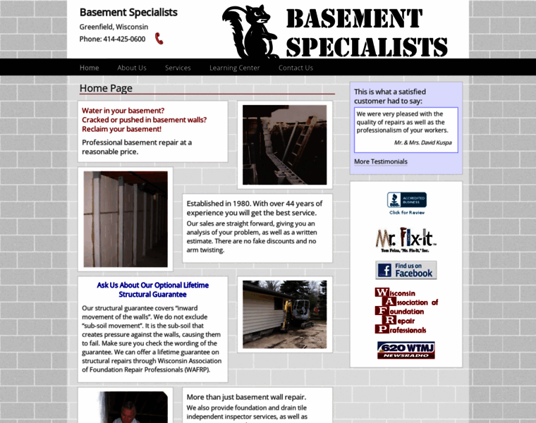 Basementspecialists.net thumbnail