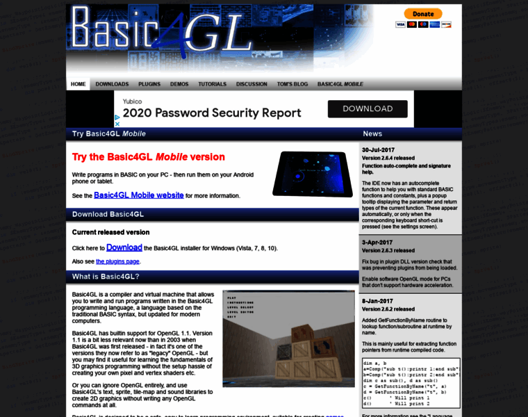 Basic4gl.net thumbnail