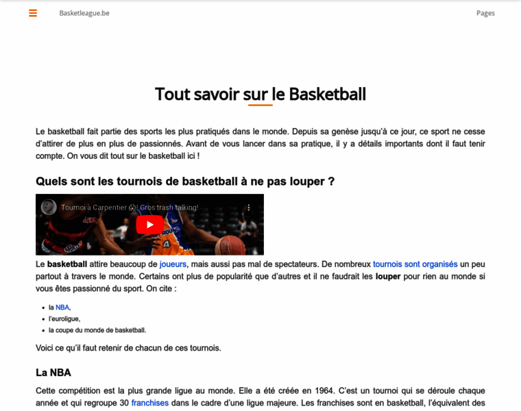 Basketleague.be thumbnail