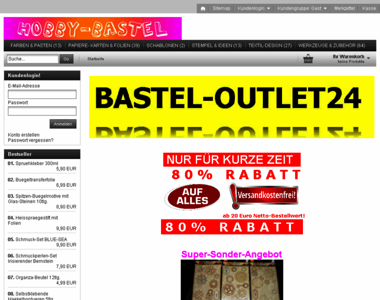 Bastel-outlet24.com thumbnail