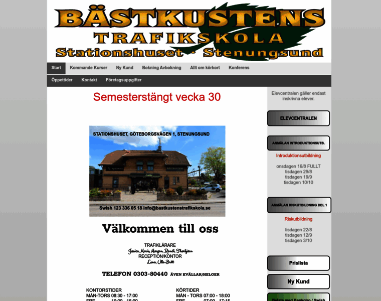 Bastkustenstrafikskola.se thumbnail