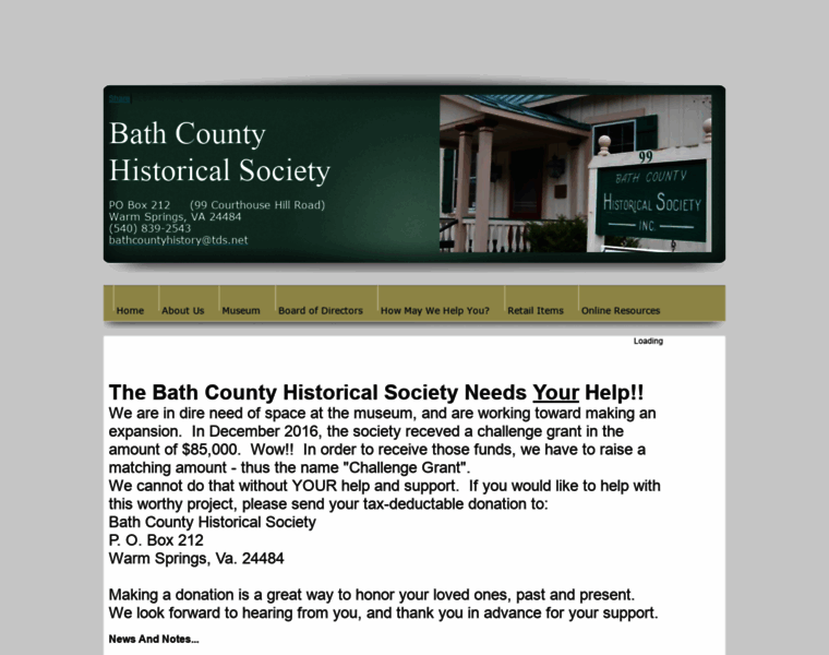 Bathcountyhistory.org thumbnail